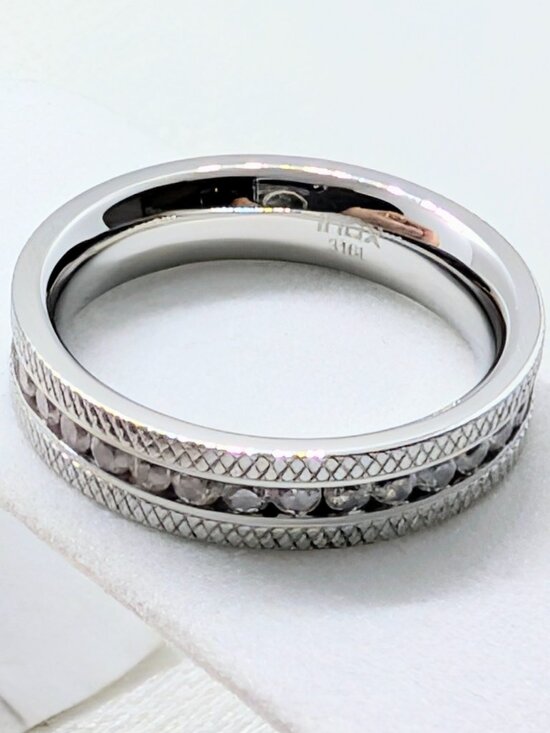 Inox Jewelry - NEW Inox Stainless Steel eternity ring